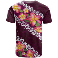 Pink Polynesia T Shirt Plumeria With Hibiscus Pattern Tropical Vibes