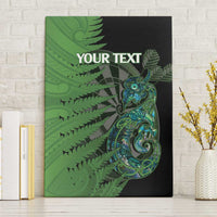 Personalised New Zealand Darts Canvas Wall Art Aotearoa Maori Fern Mix Manaia Tattoo LT14 Without Frame Green - Polynesian Pride
