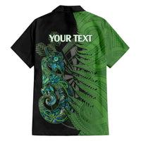 Personalised New Zealand Darts Family Matching Long Sleeve Bodycon Dress and Hawaiian Shirt Aotearoa Maori Fern Mix Manaia Tattoo LT14 - Polynesian Pride