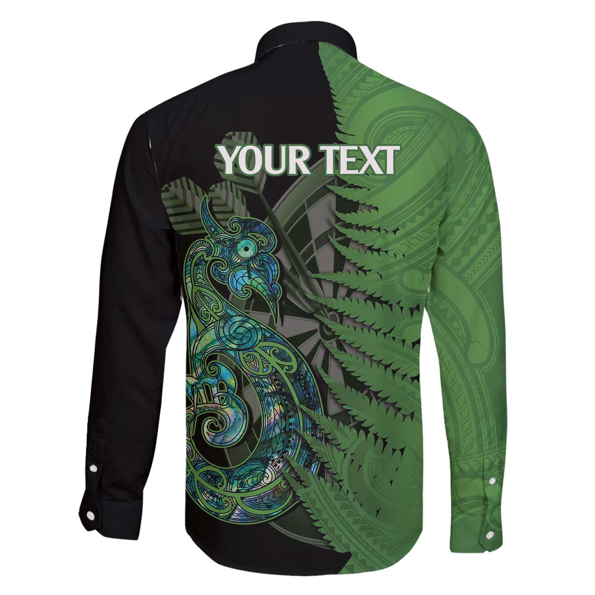 Personalised New Zealand Darts Family Matching Puletasi and Hawaiian Shirt Aotearoa Maori Fern Mix Manaia Tattoo LT14 - Polynesian Pride