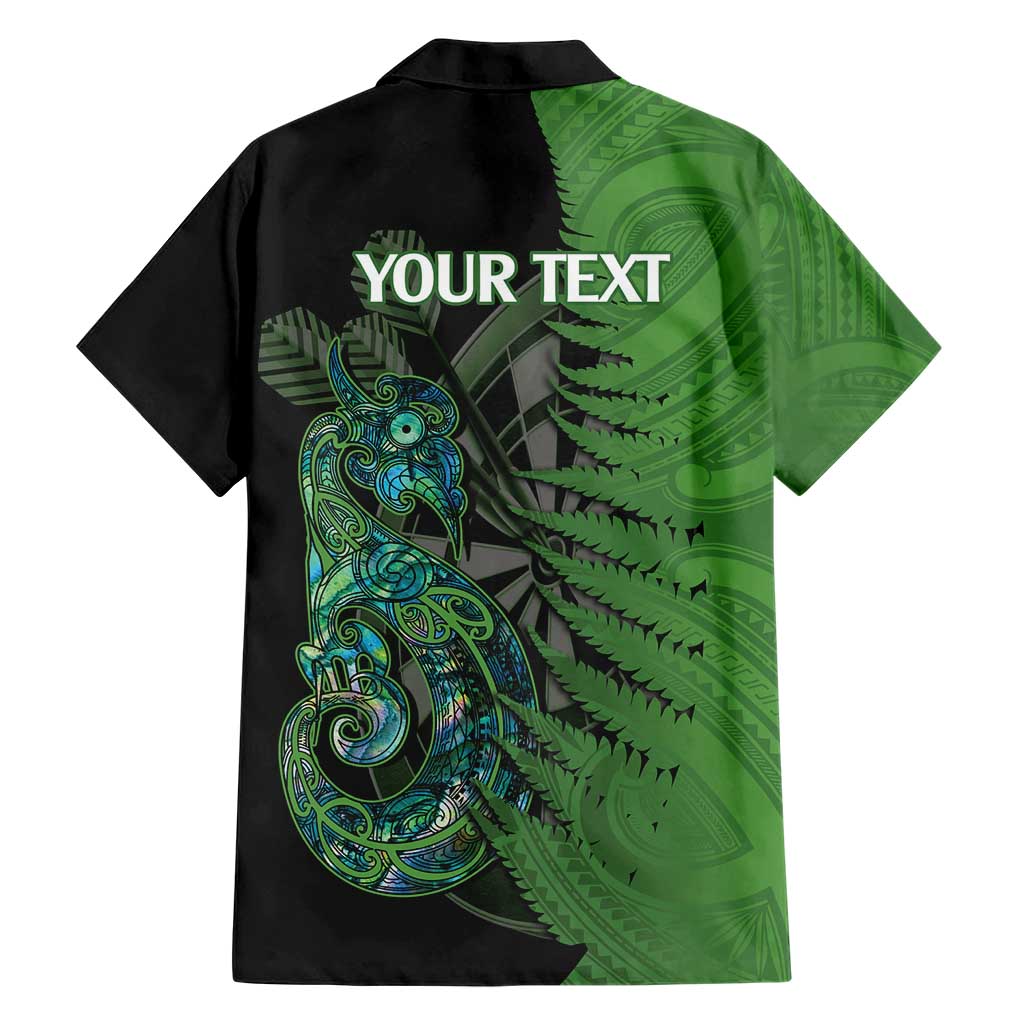 Personalised New Zealand Darts Family Matching Short Sleeve Bodycon Dress and Hawaiian Shirt Aotearoa Maori Fern Mix Manaia Tattoo LT14 - Polynesian Pride