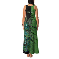Personalised New Zealand Darts Family Matching Tank Maxi Dress and Hawaiian Shirt Aotearoa Maori Fern Mix Manaia Tattoo LT14 - Polynesian Pride