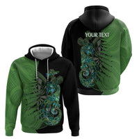 Personalised New Zealand Darts Hoodie Aotearoa Maori Fern Mix Manaia Tattoo LT14 - Polynesian Pride