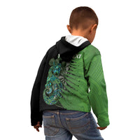 Personalised New Zealand Darts Kid Hoodie Aotearoa Maori Fern Mix Manaia Tattoo LT14 - Polynesian Pride