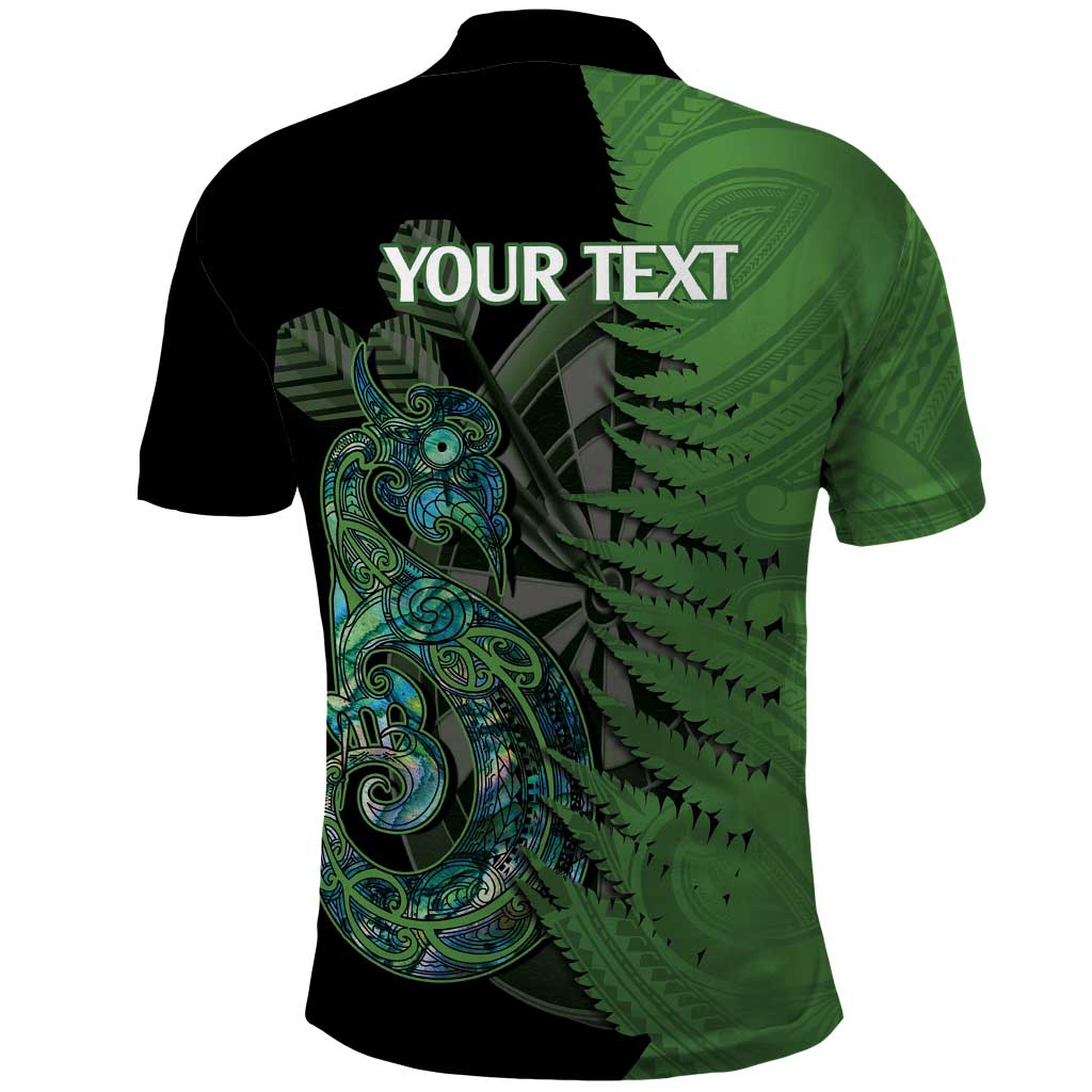 Personalised New Zealand Darts Polo Shirt Aotearoa Maori Fern Mix Manaia Tattoo LT14 - Polynesian Pride