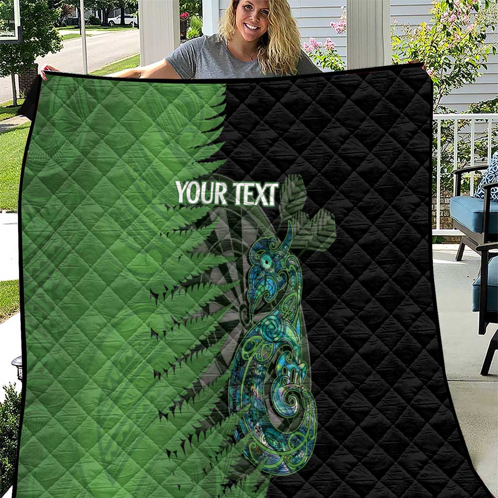 Personalised New Zealand Darts Quilt Aotearoa Maori Fern Mix Manaia Tattoo LT14 Green - Polynesian Pride