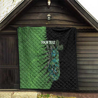 Personalised New Zealand Darts Quilt Aotearoa Maori Fern Mix Manaia Tattoo LT14 - Polynesian Pride