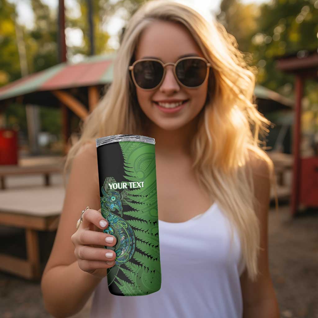 Personalised New Zealand Darts Skinny Tumbler Aotearoa Maori Fern Mix Manaia Tattoo LT14 - Polynesian Pride