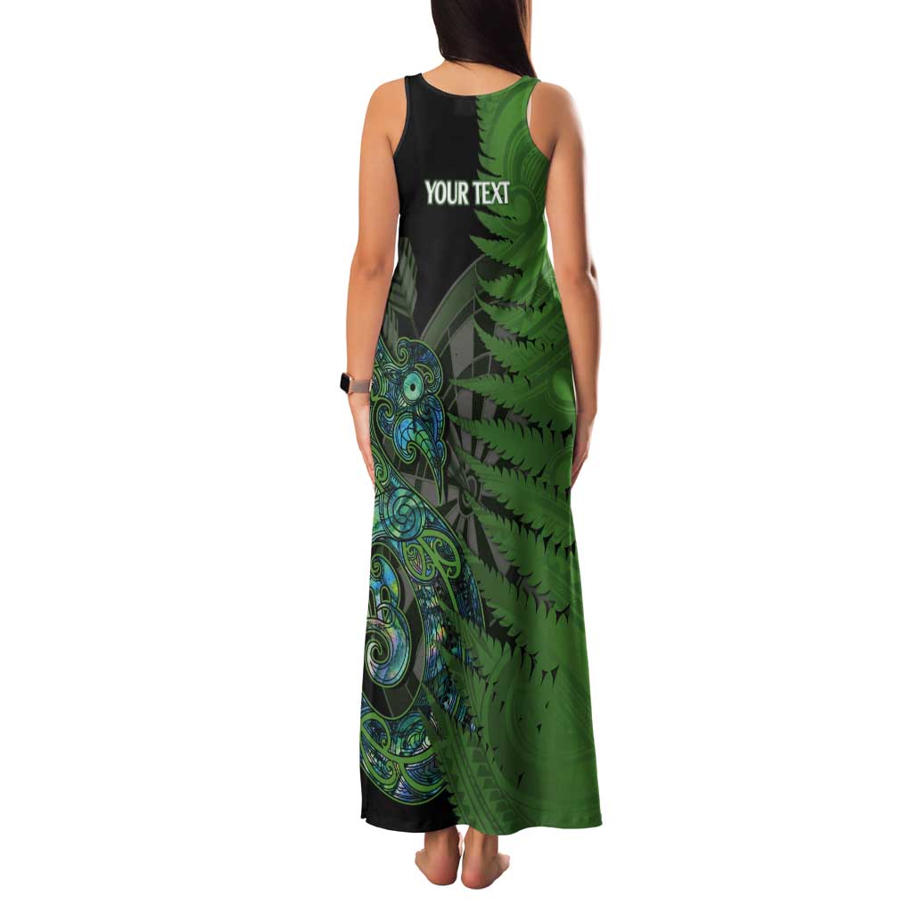 Personalised New Zealand Darts Tank Maxi Dress Aotearoa Maori Fern Mix Manaia Tattoo LT14 - Polynesian Pride