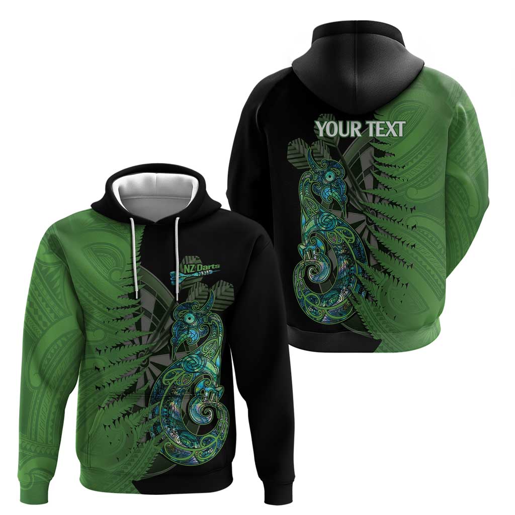 Personalised New Zealand Darts Zip Hoodie Aotearoa Maori Fern Mix Manaia Tattoo LT14 - Polynesian Pride