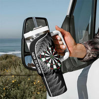 Personalised New Zealand Darts Tumbler With Handle Aotearoa Fern Mix Paua Shell Manaia - Black