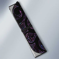 New Zealand Silver Fern Rugby Custom Auto Sun Shade Go All Black Purple Maori Paua Shell - Polynesian Pride