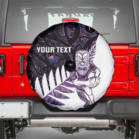 New Zealand Silver Fern Rugby Custom Spare Tire Cover Go All Black Purple Maori Paua Shell LT14 - Polynesian Pride