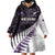 New Zealand Silver Fern Rugby Custom Wearable Blanket Hoodie Go All Black Purple Maori Paua Shell - Polynesian Pride