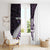 New Zealand Silver Fern Rugby Custom Window Curtain Go All Black Purple Maori Paua Shell - Polynesian Pride