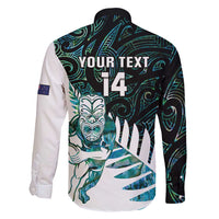 New Zealand Silver Fern Rugby Custom Family Matching Tank Maxi Dress and Hawaiian Shirt Go All Black Turquoise Maori Paua Shell LT14 - Polynesian Pride