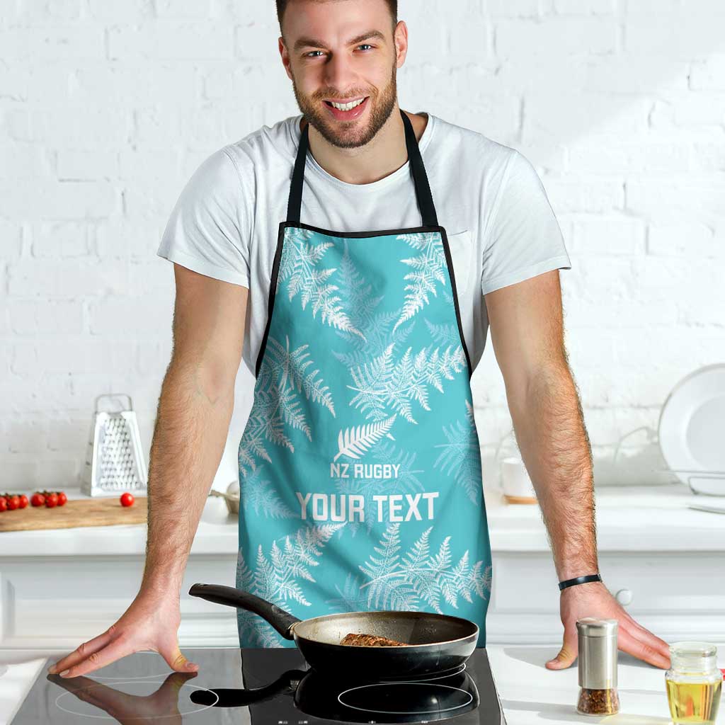 New Zealand Silver Fern Rugby Custom Apron Go Aotearoa Champions Turquoise Version - Polynesian Pride