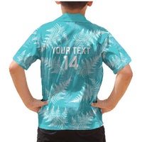 New Zealand Silver Fern Rugby Custom Family Matching Mermaid Dress and Hawaiian Shirt Go Aotearoa Champions Turquoise Version LT14 - Polynesian Pride