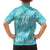 New Zealand Silver Fern Rugby Custom Family Matching Off Shoulder Maxi Dress and Hawaiian Shirt Go Aotearoa Champions Turquoise Version - Polynesian Pride