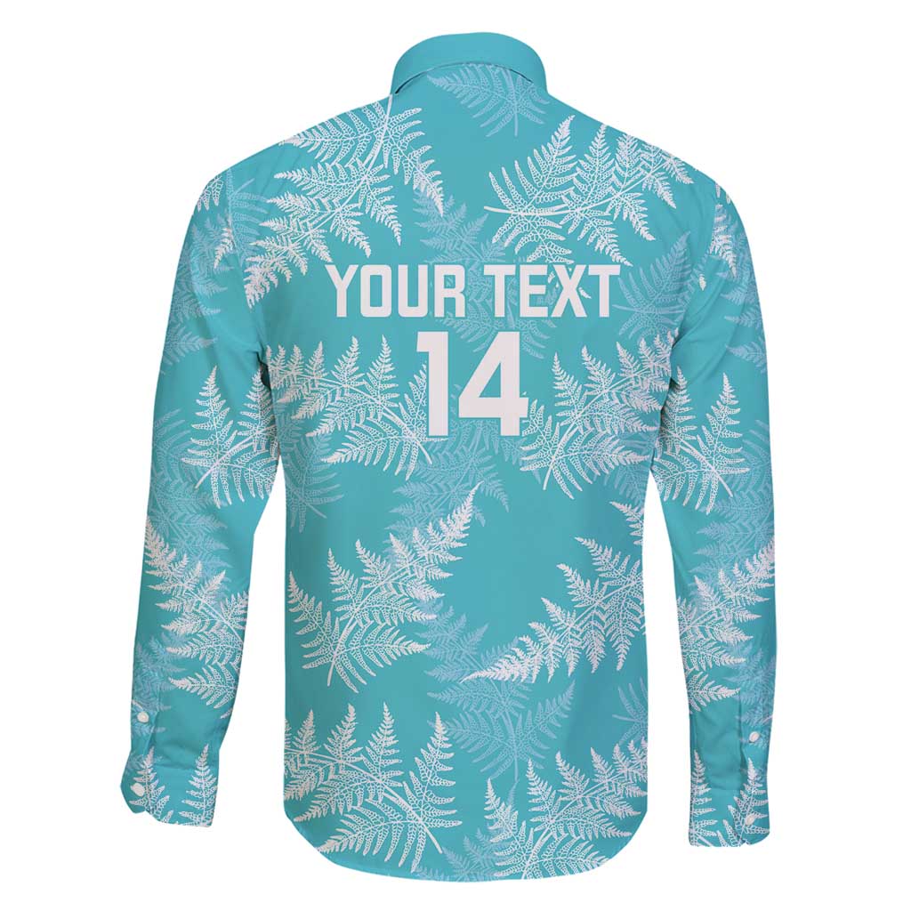 New Zealand Silver Fern Rugby Custom Family Matching Off Shoulder Maxi Dress and Hawaiian Shirt Go Aotearoa Champions Turquoise Version LT14 - Polynesian Pride