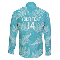 New Zealand Silver Fern Rugby Custom Family Matching Off Shoulder Maxi Dress and Hawaiian Shirt Go Aotearoa Champions Turquoise Version LT14 - Polynesian Pride