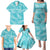 New Zealand Silver Fern Rugby Custom Family Matching Puletasi and Hawaiian Shirt Go Aotearoa Champions Turquoise Version - Polynesian Pride