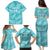 New Zealand Silver Fern Rugby Custom Family Matching Puletasi and Hawaiian Shirt Go Aotearoa Champions Turquoise Version - Polynesian Pride