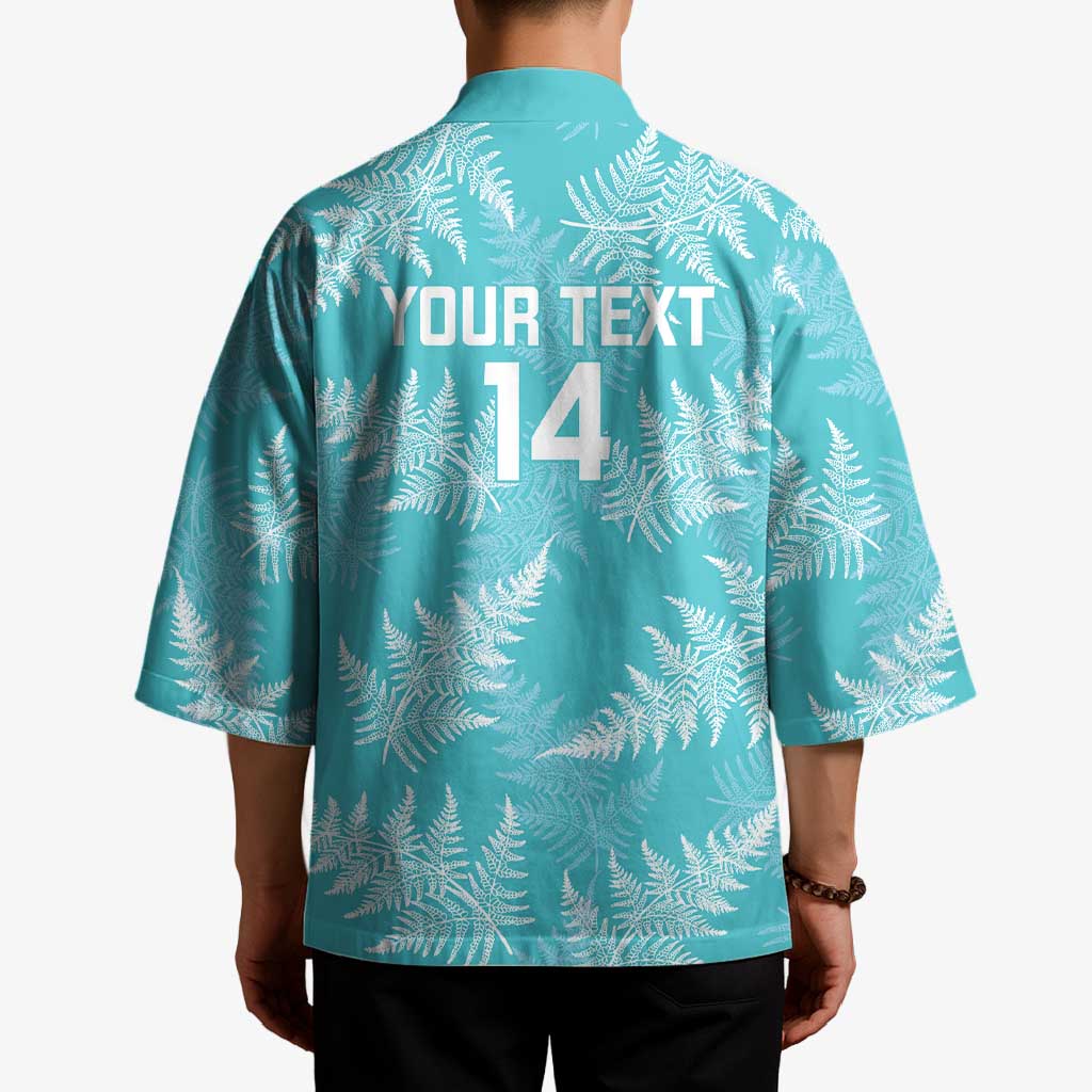 New Zealand Silver Fern Rugby Custom Kimono Go Aotearoa Champions Turquoise Version - Polynesian Pride