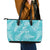 New Zealand Silver Fern Rugby Custom Leather Tote Bag Go Aotearoa Champions Turquoise Version - Polynesian Pride