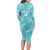 New Zealand Silver Fern Rugby Custom Long Sleeve Bodycon Dress Go Aotearoa Champions Turquoise Version - Polynesian Pride