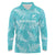 New Zealand Silver Fern Rugby Custom Long Sleeve Polo Shirt Go Aotearoa Champions Turquoise Version - Polynesian Pride