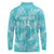 New Zealand Silver Fern Rugby Custom Long Sleeve Polo Shirt Go Aotearoa Champions Turquoise Version - Polynesian Pride