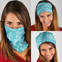 New Zealand Silver Fern Rugby Custom Neck Gaiter Go Aotearoa Champions Turquoise Version - Polynesian Pride