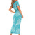 New Zealand Silver Fern Rugby Custom Short Sleeve Bodycon Dress Go Aotearoa Champions Turquoise Version - Polynesian Pride