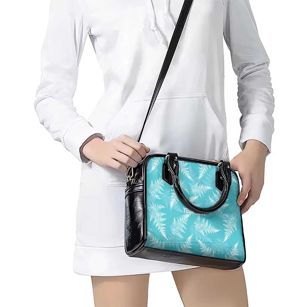 New Zealand Silver Fern Rugby Custom Shoulder Handbag Go Aotearoa Champions Turquoise Version - Polynesian Pride