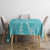 New Zealand Silver Fern Rugby Custom Tablecloth Go Aotearoa Champions Turquoise Version - Polynesian Pride