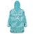 New Zealand Silver Fern Rugby Custom Wearable Blanket Hoodie Go Aotearoa Champions Turquoise Version - Polynesian Pride