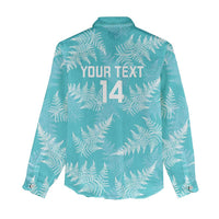 New Zealand Silver Fern Rugby Custom Women Casual Shirt Go Aotearoa Champions Turquoise Version LT14 - Polynesian Pride