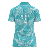 New Zealand Silver Fern Rugby Custom Women Polo Shirt Go Aotearoa Champions Turquoise Version LT14 - Polynesian Pride