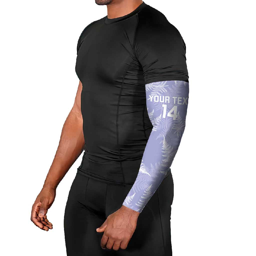 New Zealand Silver Fern Rugby Custom Arm Sleeves Go Aotearoa Champions Purple Version - Polynesian Pride