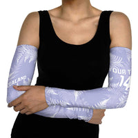 New Zealand Silver Fern Rugby Custom Arm Sleeves Go Aotearoa Champions Purple Version - Polynesian Pride