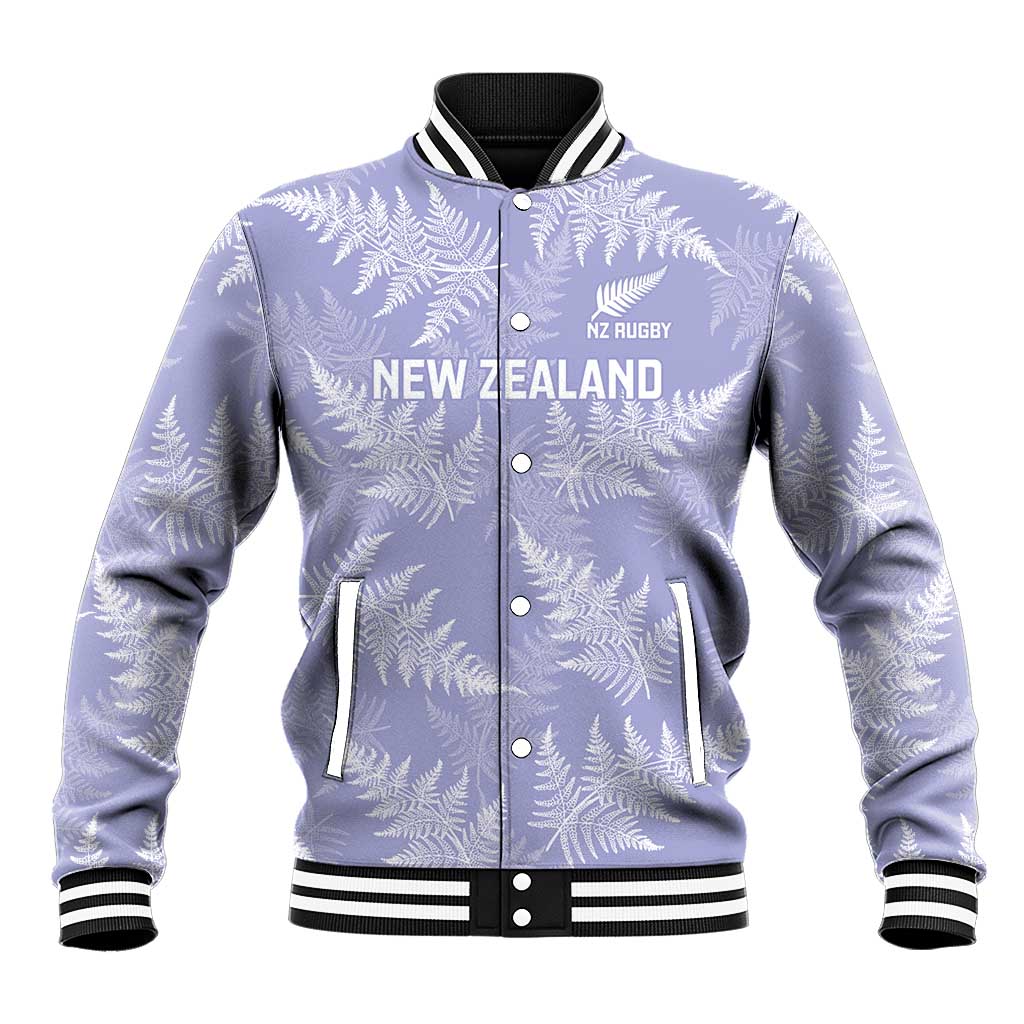 New Zealand Silver Fern Rugby Custom Baseball Jacket Go Aotearoa Champions Purple Version - Polynesian Pride