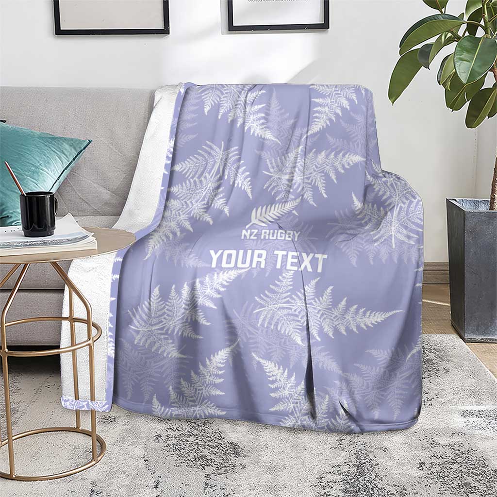 New Zealand Silver Fern Rugby Custom Blanket Go Aotearoa Champions Purple Version - Polynesian Pride