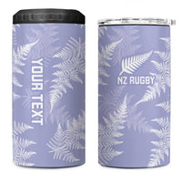 New Zealand Silver Fern Rugby Custom 4 in 1 Can Cooler Tumbler Go Aotearoa Champions Purple Version LT14 One Size: 16 oz Purple - Polynesian Pride