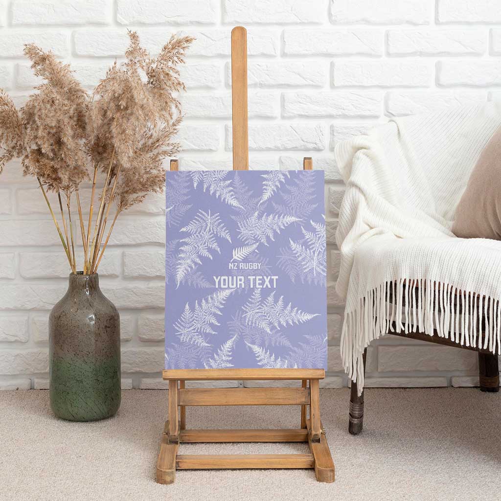 New Zealand Silver Fern Rugby Custom Canvas Wall Art Go Aotearoa Champions Purple Version - Polynesian Pride