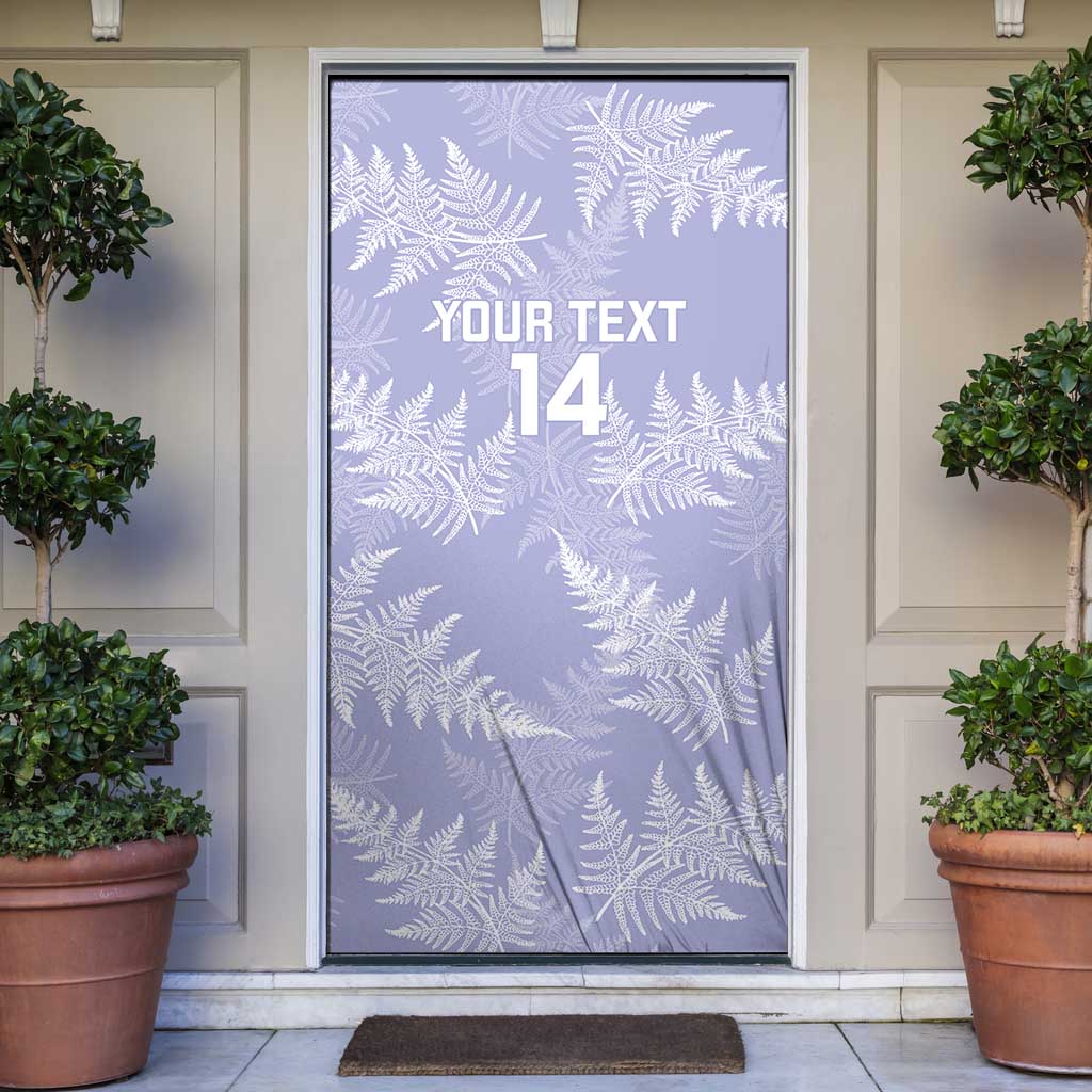 New Zealand Silver Fern Rugby Custom Door Cover Go Aotearoa Champions Purple Version - Polynesian Pride