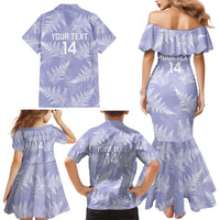 New Zealand Silver Fern Rugby Custom Family Matching Mermaid Dress and Hawaiian Shirt Go Aotearoa Champions Purple Version LT14 - Polynesian Pride