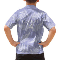 New Zealand Silver Fern Rugby Custom Family Matching Off Shoulder Maxi Dress and Hawaiian Shirt Go Aotearoa Champions Purple Version LT14 - Polynesian Pride