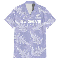 New Zealand Silver Fern Rugby Custom Family Matching Off Shoulder Short Dress and Hawaiian Shirt Go Aotearoa Champions Purple Version LT14 Dad's Shirt - Short Sleeve Purple - Polynesian Pride