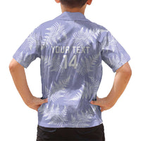 New Zealand Silver Fern Rugby Custom Family Matching Short Sleeve Bodycon Dress and Hawaiian Shirt Go Aotearoa Champions Purple Version LT14 - Polynesian Pride